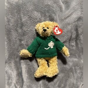 1993 Ty Beanie Baby Babies Blarney Kiss Me I'm Irish Bear Plush